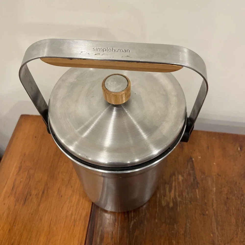 Simple Human Compost Caddy Countertop Bin Trash Can, 10